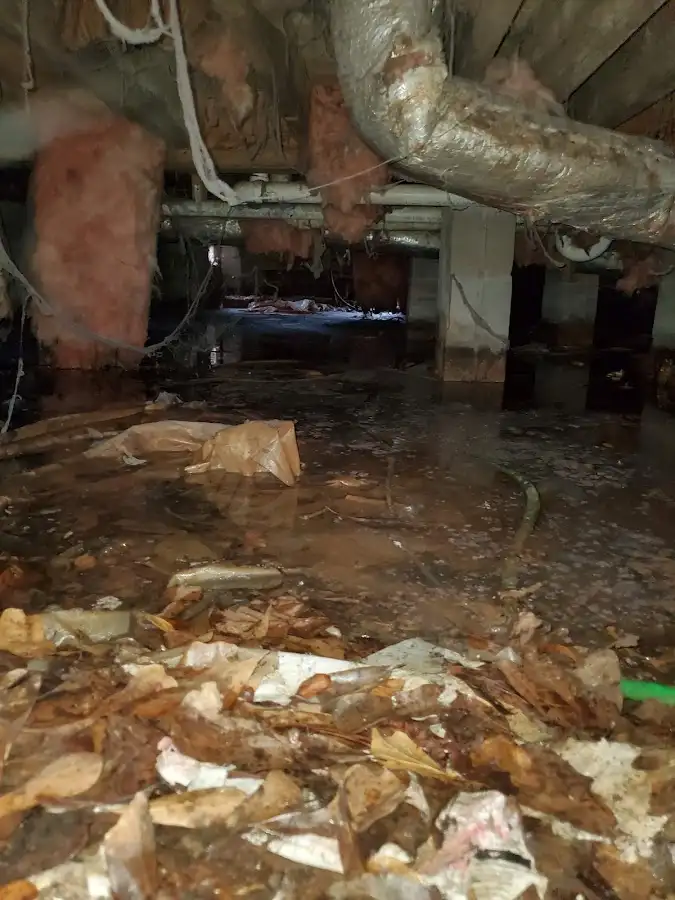 Crawl space flood assessment for Commercial Water Damage Restoration in Acworth